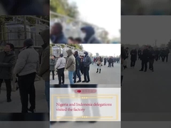 나이지리아와 인도네시아 대표단이 공장 방문